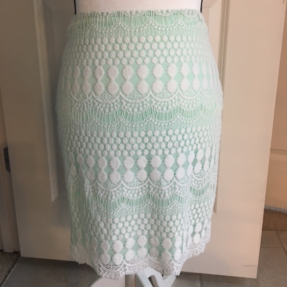 Gianni Bini Embroidered Pencil Skirt Size 2